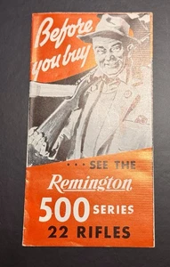 Folleto de rifles Remington 500 Series 22 Sportmaster Scoremaster Targetmaster - Imagen 1 de 4