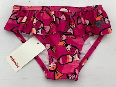 Catimini bas maillot de bain rose volant motifs bonbons  bébé fille 12 mois - Photo 1/2