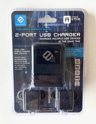 Cargador USB de 2 Puertos Colección EZ, Soportes en Muebles, Totalmente Nuevo Foto 1 de 2