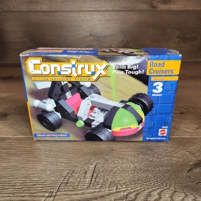 Vintage Construx Road Cruisers Building Set 3 Models Rare 1996 Mattel New Sealed - Image 1 of 4