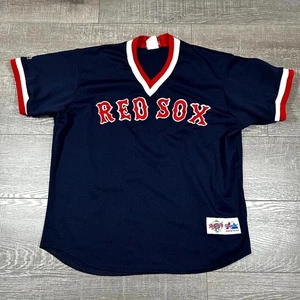 VTG 90s Majestic Diamond Collection Boston Red Sox Jersey Men's XL Blue Baseball - Picture 1 of 8