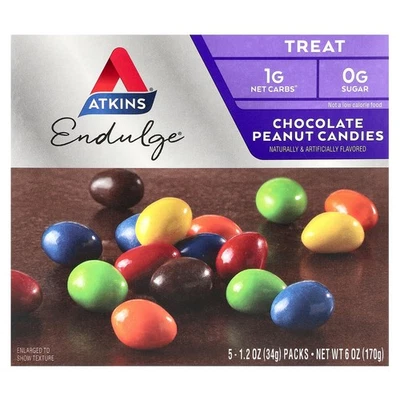 Endulge®, Chocolate Peanut Candies, 5 Packs, 1.2 oz (34 g) Each - Image 1 of 3