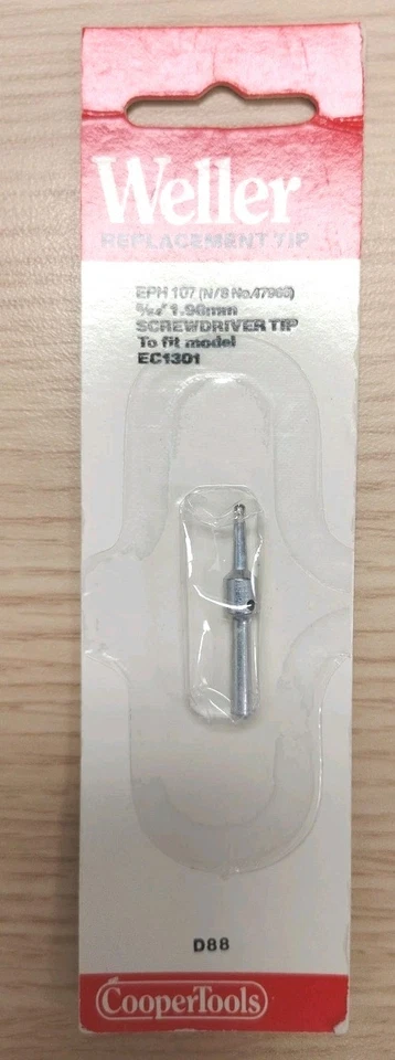 Punta de reemplazo Weller, EPH 107 (47966), 5/64" 1,98 mm punta de destornillador, para EC1301 Foto 1 de 3