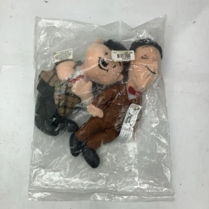 Peluche pupazzi vintage 1999 Laurel & Hardy di Highlight Starz alto 11" nuovo con etichette - Foto 1 di 6