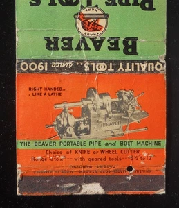 1930er tragbare Rohr- und Bolzenmaschine Biberrohrwerkzeuge seit 1900 Warren OH MB - Bild 1 von 2