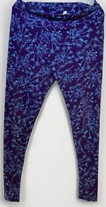 Lula Roe Leggings Einheitsgröße lila lavendel Blumen USA Damen Stretch Yogahose - Bild 1 von 7