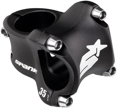 Spank Spike Race 2 Aluminum MTB Stem 35mm, 31.8mm Clamp, Short-Travel, Black - Image 1 of 4