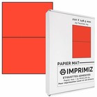 50 selbstklebende Etiketten rot Neon von 148,5 x 210 mm  2 Etiketten/Blatt  2...