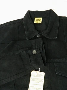 Corteiz Rules The World Giacca Uomo Grande Nero Denim Camionista Ricamato Stella - Foto 1 di 11