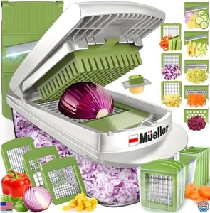 10-in-1 Vegetable Chopper Mandoline Slicer with 8 Blades & Container - - Picture 1 of 2