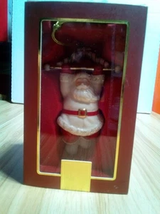 LENOX "Festive Friends, Santa Ho Ho Ho" Porcelain Christmas Ornament, 3.5” - Picture 1 of 2