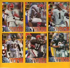 1995 Black Label Atlanta Falcons Set JEFF GEORGE CRAIG HEYWARD ERIC METCALF - Imagen 1 de 1