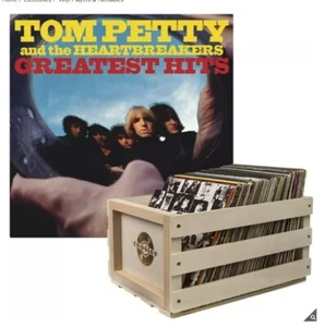 New Crosley Record Storage Crate & Tom Petty Greatest Hits - Picture 1 of 1