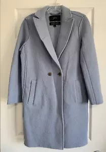 J Crew Daphne Topcoat Damen 4 himmelblau italienische gekochte Wolle Jacke - Bild 1 von 12