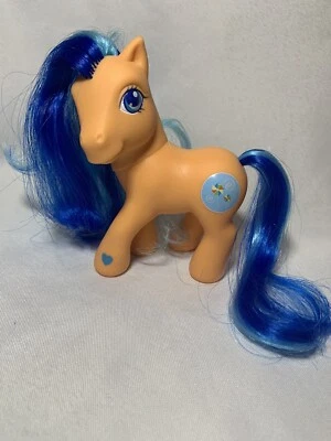 MY LITTLE PONY WISHAWHIRL G3 ORANGE BLUE MANE TAIL PINWHEELS HASBRO FIGURE MLP - Image 1 of 4