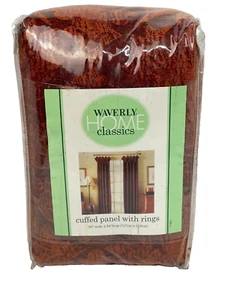 Waverly Home Classics Cuffed Curtain Panel w. Rings 50 in. x 84 in. #163688 NOS - Picture 1 of 4