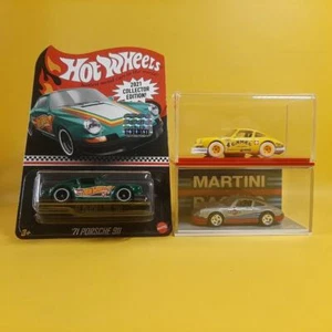 Hot Wheels '71 PORSCHE 911 Custom CAMEL, MARTINI, RED BULL Real Riders +case - Imagen 1 de 48