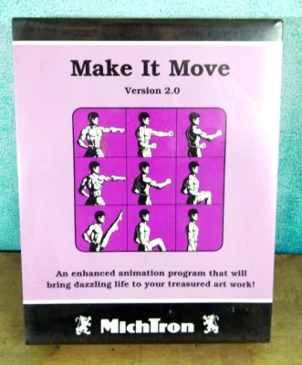 Michtron Make it Move Version 2.0 Atari ST Graphics Animation Floppy 3.5 1987 - Image 1 of 4