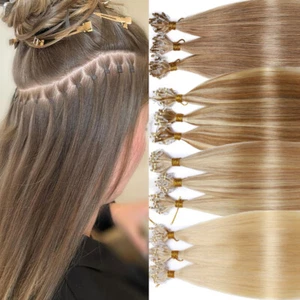 Micro Anello Anello Capelli Real Remy Estensioni Capelli Umani Perline Punta 1g/Filo Spessore - Foto 1 di 35