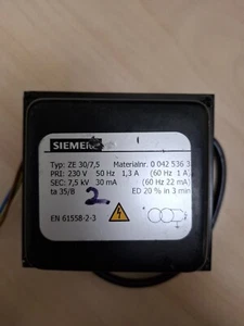 SIEMENS ZE 30/7,5 transformer ignition - Picture 1 of 4