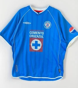 Camiseta Club Deportivo Cruz Azul Auténtica Umbro Talla Grande 2002 Envejecida - Imagen 1 de 7