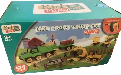 Kid Migo Take Apart Toys Set Toddlers 5-in-2 Truck & Farm 134 pcs NEW in the box - Image 1 of 2