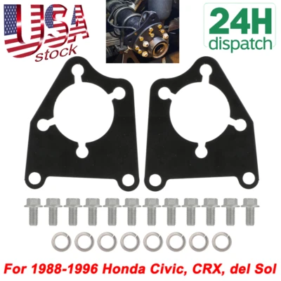 Soportes de conversión de disco trasero de 2/4 puertas para Honda Civic, CRX, del Sol 1988-1992 Foto 1 de 4
