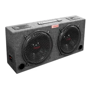 XXX KIC120 DUAL 12" 500W MAX ENCLOSED CAR AUDIO SUBWOOFER SUB BOX w/TWEETERS NEW - Picture 1 of 1