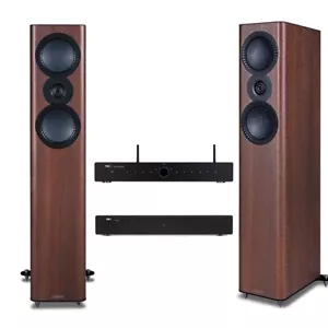 Tibo HiFi Bundle - Mission QX-3 & Streamer Pre Amp & PA150 Power Amp - Walnut - Picture 1 of 18