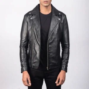 Swift Moto Men’s Leather Motorbike Jacket Motorcycle Leather Jacket - Picture 1 of 5