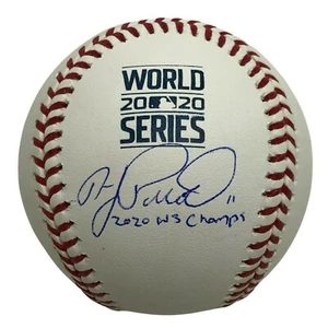 A.J. Pollock Signed 2020 World Series Baseball WSMLB w/ "2020 WS Champs" BAS - Picture 1 of 6
