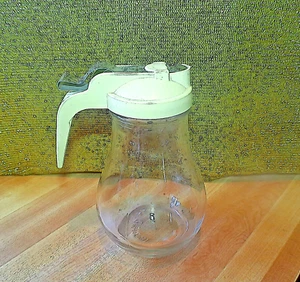 Vintage Gemco Glass Sugar /Syrup /Cream Dispenser Yellow Color - Picture 1 of 3