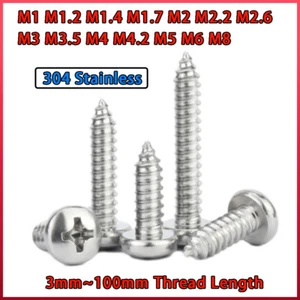 Pozi Pan Head Blechschrauben - A2 Edelstahl Gewindebohrer M1 M1,2 M1,4 ~ M8 - Bild 1 von 176