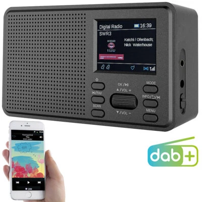 VR-Radio Mobiles Digitalradio mit DAB+ und UKW, LCD-Farbdisplay, Wecker, 8 Watt - Bild 1 von 4