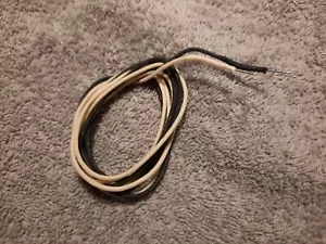 6' of Gavitt 22 awg Cloth Covered Wire Black White for Fender Tele Strat Bass - Picture 1 of 3