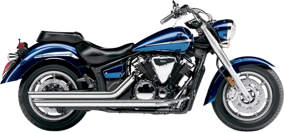 COBRA CHROME SLASHDOWN 2 INTO 2 EXHAUST 2007-2015 YAMAHA V-STAR XVS1300 - Image 1 of 1
