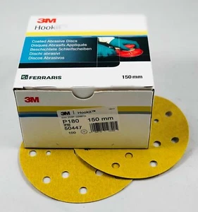 Dischi abrasivi 3M 50447 P180 gialli 255P diametro 150mm carteggiatura 100 pezzi - Foto 1 di 1