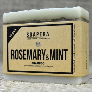 1 x ROSEMARY & MINT SHAMPOO BAR for all types of hair natural handmade Soap - Picture 1 of 6