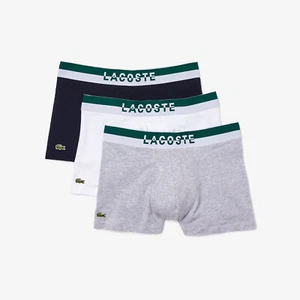 Confezione 3 mutande Lacoste cotone strech casualunis blu navy bianco grigio S - XXL NUOVE - Foto 1 di 1