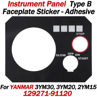 For Yanmar Engine Instrument Panel Type B Faceplate Sticker 3YM30 3YM20 2YM15 - Image 1 of 4