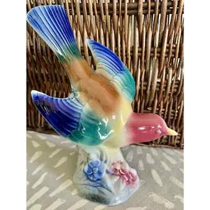 "Royal Copley Windsor statuetta uccellino rondine ceramica colorata 7,5" - Foto 1 di 9