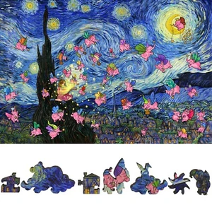Wooden Jigsaw Puzzle for Adults by FoxSmartBox - 400 Pieces - The Summer Night - Picture 1 of 7