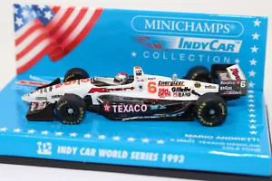 mi774, RARA Minichamps Indy Car World Series 1993 Lola Ford Mario Andretti #6 IMBALLO ORIGINALE - Foto 1 di 8