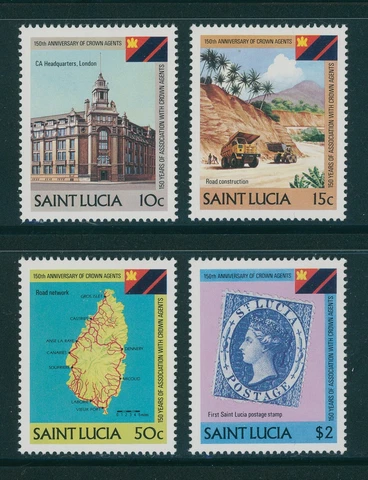 St. Lucia Scott #603-606 MNH Crown Agents 150th ANN $$ 396336 Cover