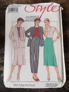Vtg 80s Style Sewing Pattern 4074 Jacket Pullover Top Skirt Trousers 12 14 16 - Picture 1 of 2