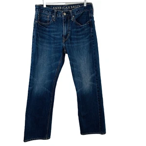 Jeans American Eagle Relaxed Uomo 31 Gamba Dritta Blu Casual Lavoro Western 29" - Foto 1 di 11