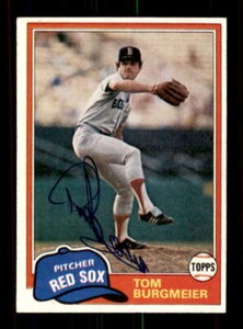 1981 Topps #320 Tom Burgmeier AUTOGRAPHED!!! Red Sox 544855