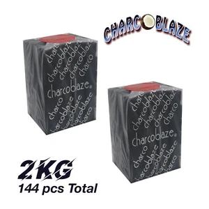 Charcoblaze 2kg Hookah Charcoal Cubes 144 pcs SHIP FROM US Coals SALE - Picture 1 of 4