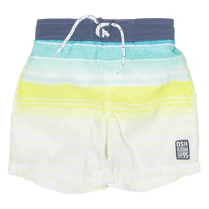 OSH KOSH B'GOSH Mesh-gefütterte Jungen Badeshorts weiß gestreift 2-3Y W20 - Bild 1 von 6