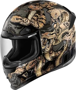 NEW Icon Airframe Pro Cottonmouth Full Face Helmet - Black - Large - MOTORCYCLE - Picture 1 of 4